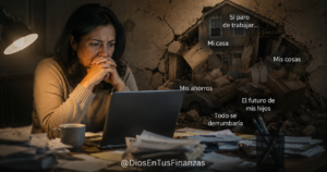 El descanso y el dinero: UNA mujer preocupada por todas sus obligaciones