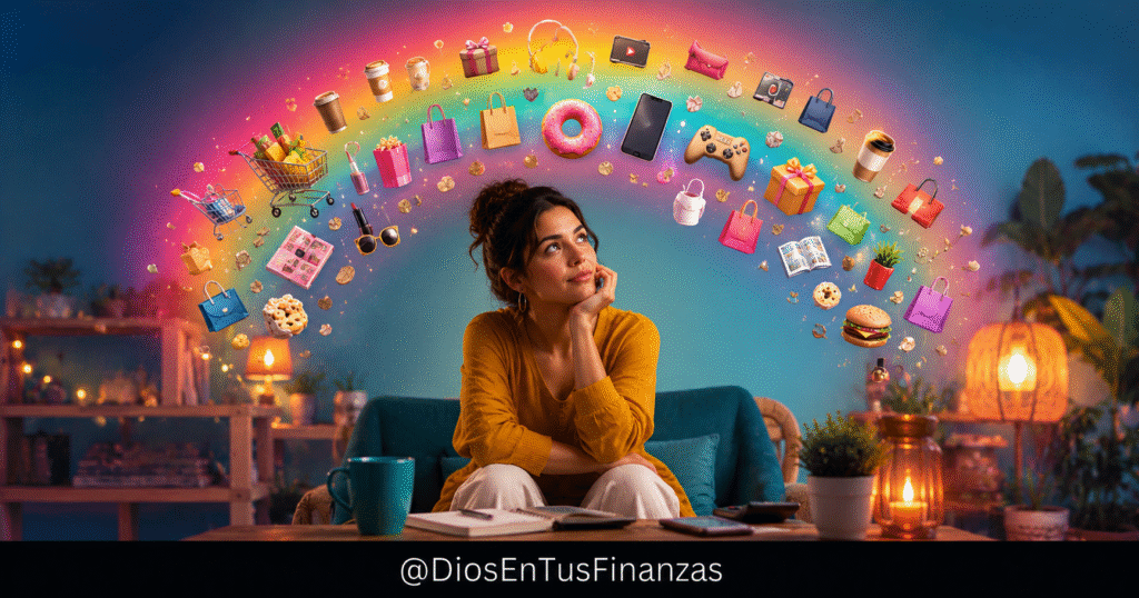 Los gastos hormiga: monedas pequeñas escapándose junto a una Biblia y un cuaderno de cuentas